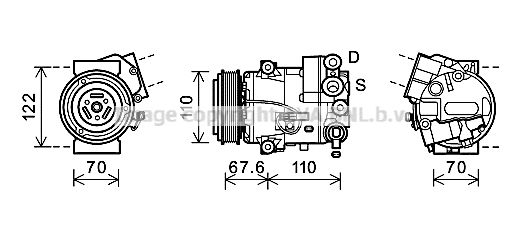 AVA QUALITY COOLING Компрессор, кондиционер OLK605